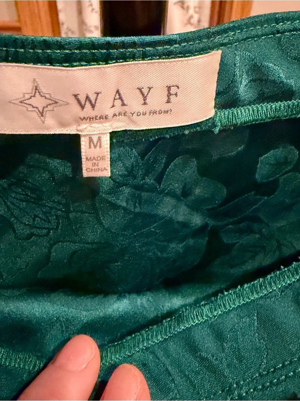 Dark Teal Floral Satin Midi Skirt